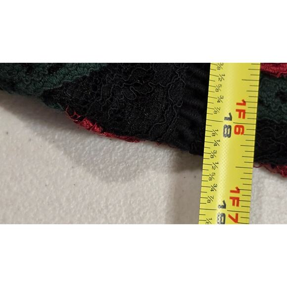 XHILARATION Mystic Red Black Crochet Lace Overlay Mini Dress Juniors Size Large - Picture 12 of 13